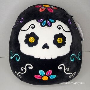CUSTOM 💎 DELFINA 💀 11" DOTD Black Sugar Skull Halloween 2022 Squishmallow NWT